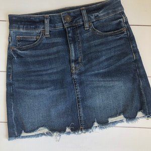 American Eagle Hi-Rise Mini Skirt Next Level Stretch Denim 4 Dark Wash Size 00